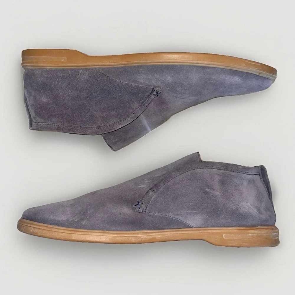 Peter Millar Excursionist Chukka Suede Slip-On Shoe Boot Avio Blue Size 12 NEW